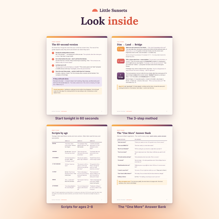 Inside the No More One More guide